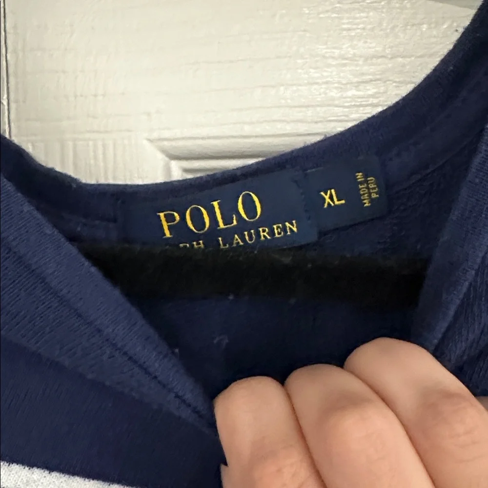 Polo by Ralph Lauren Blue and White Striped Sweater - Picture 3 of 4